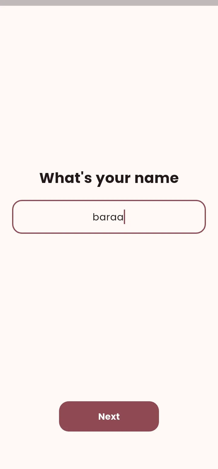 Onboarding name entry step