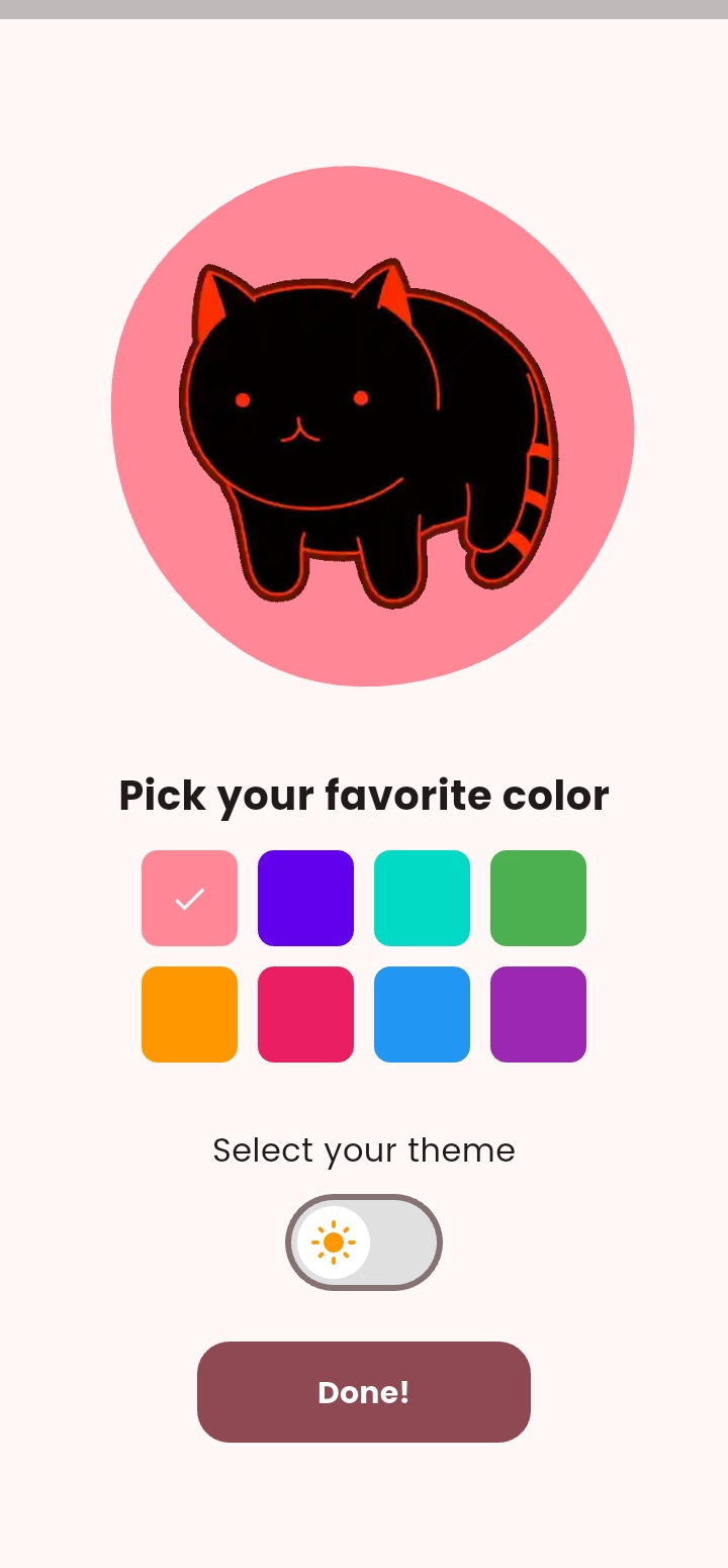Pick favorite accent color with light mode